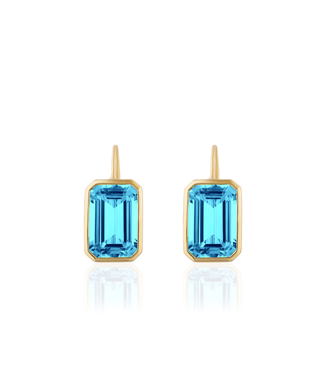 Yellow gold-Blue Topaz