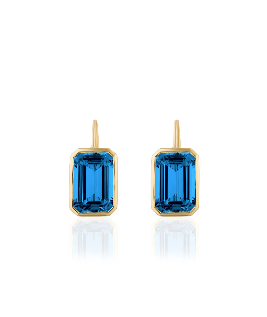 Yellow gold-London Blue Topaz