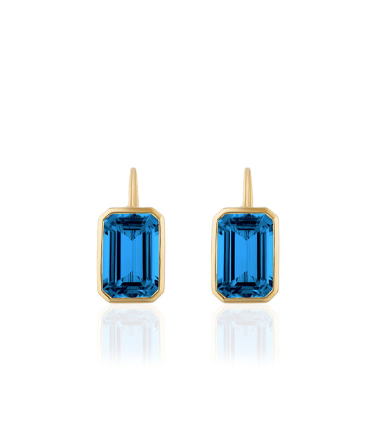 Yellow gold-London Blue Topaz