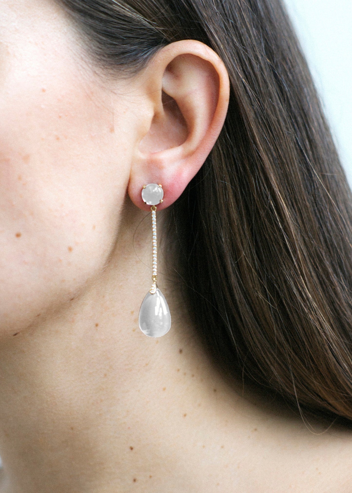 Yellow gold-Moon Quartz