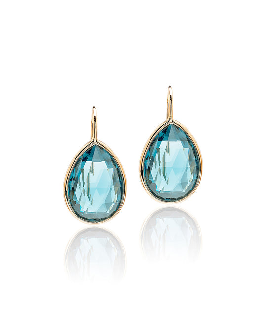 Blue Topaz Briolette Earrings
