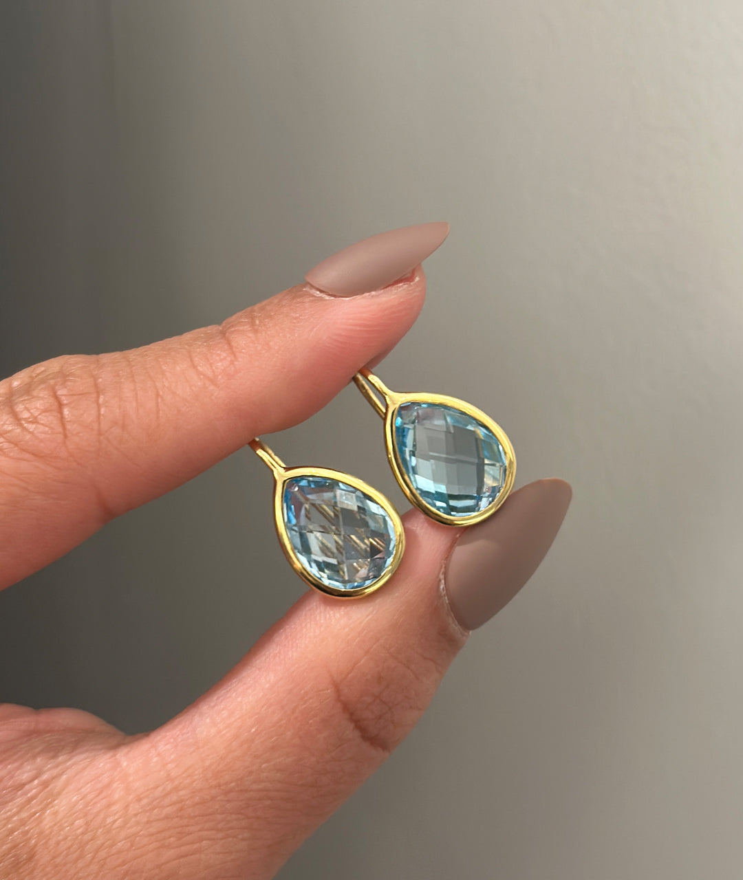Blue Topaz Briolette Earrings