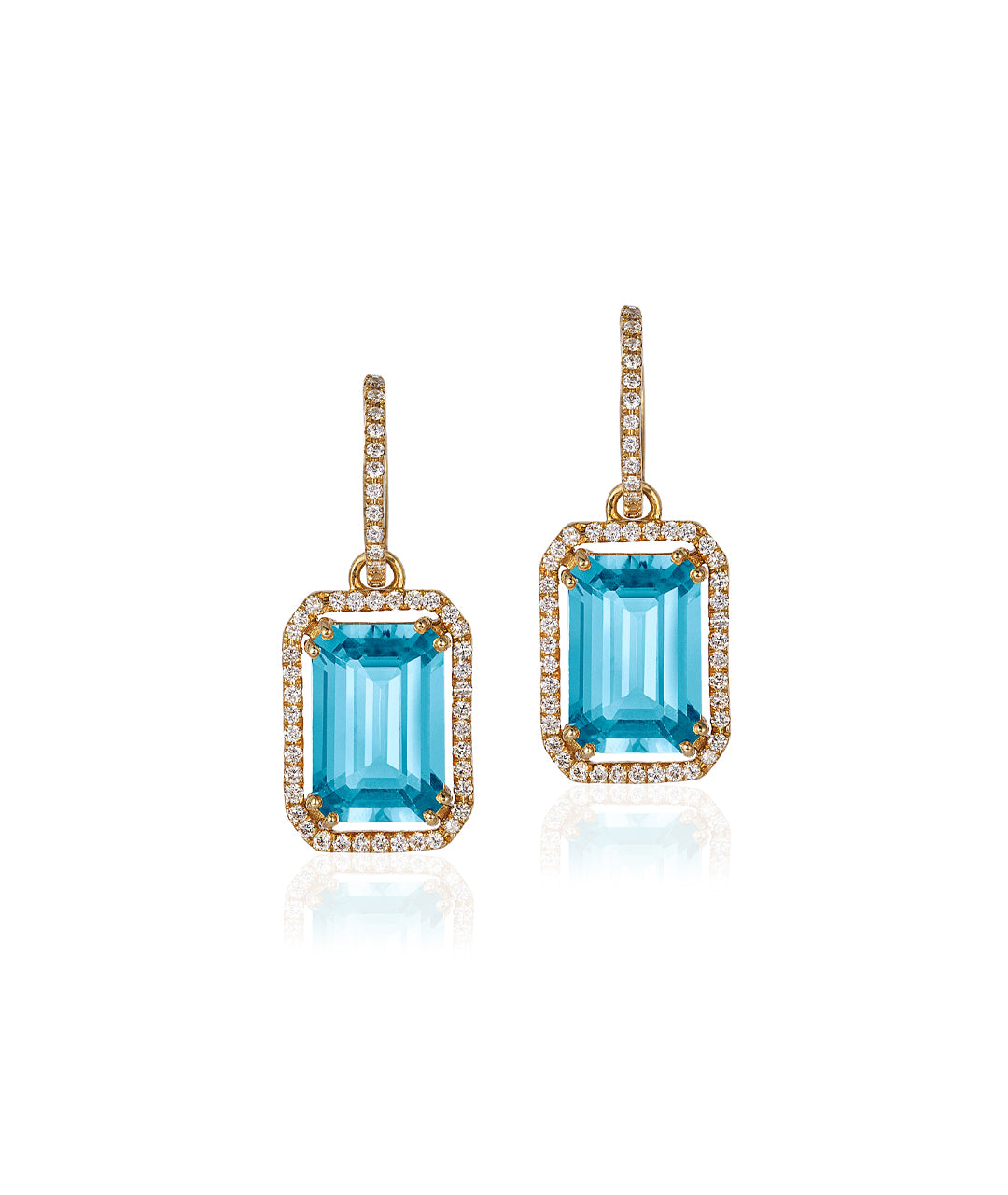 Yellow gold-Blue Topaz