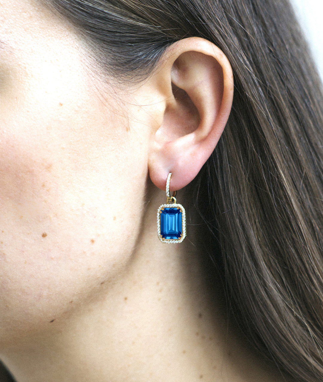 Yellow gold-London Blue Topaz