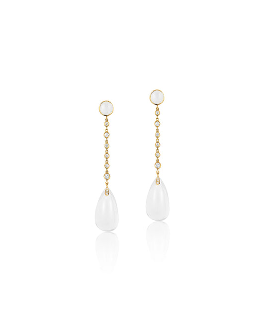 Yellow gold-Moon Quartz