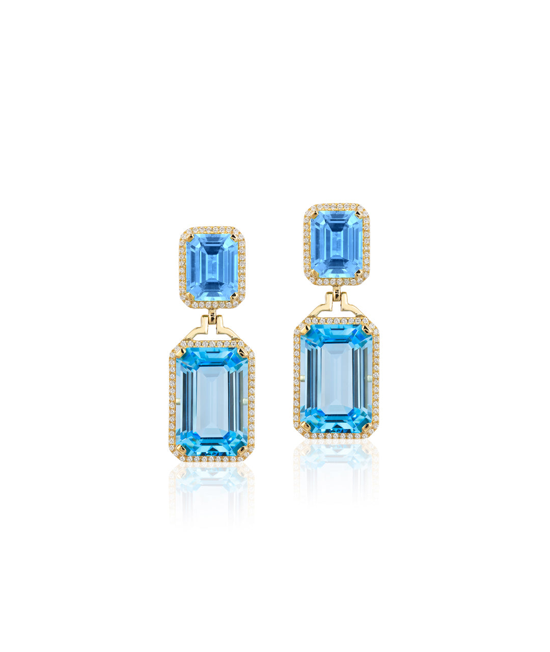 Yellow gold-Blue Topaz
