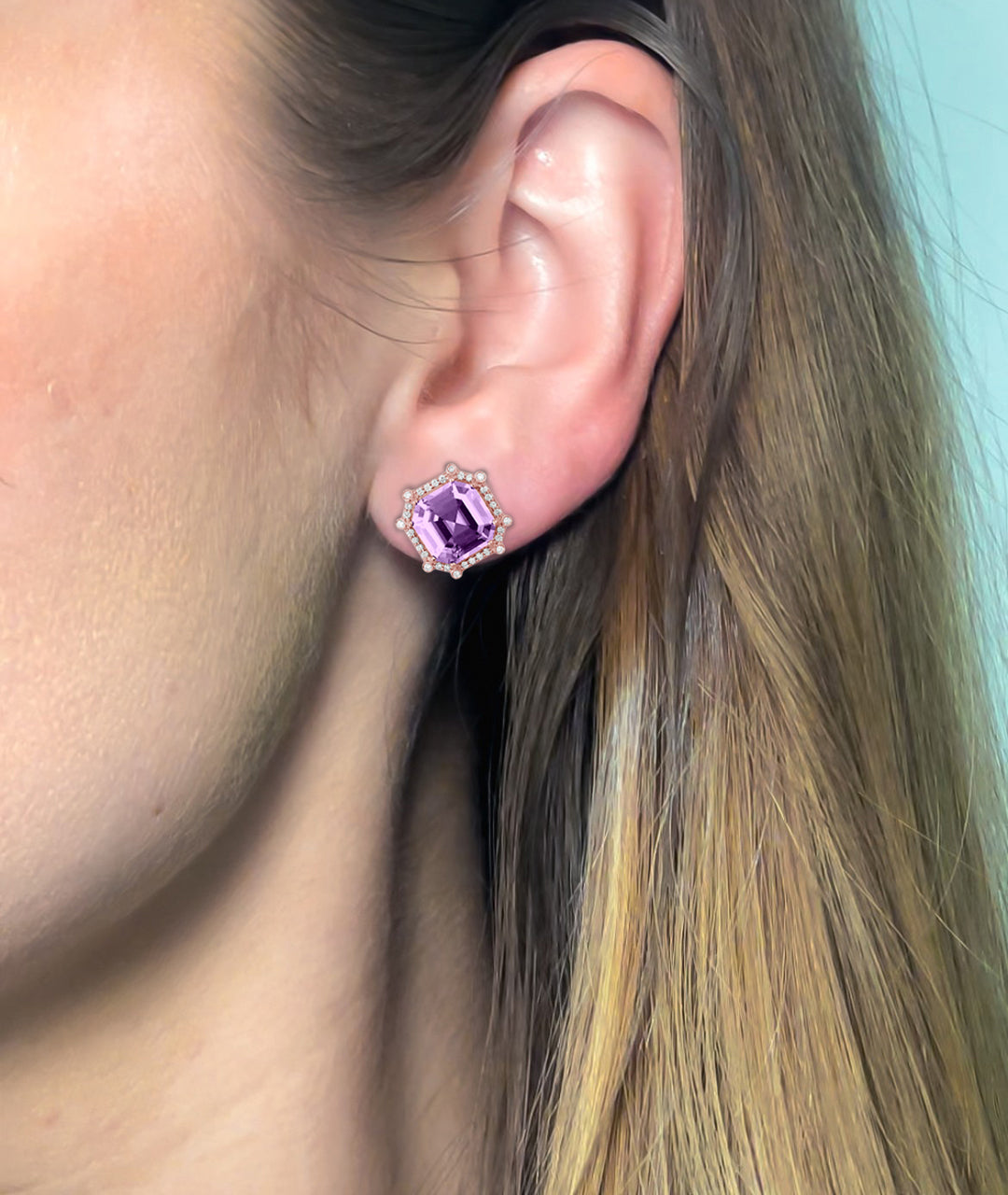 Rose gold-Lavender Amethyst