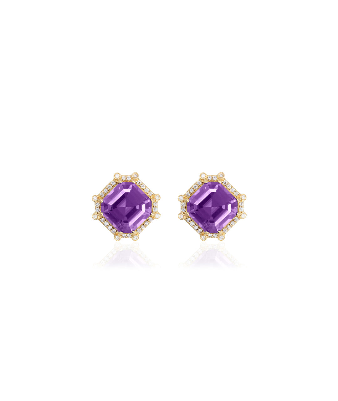 Yellow gold-Amethyst