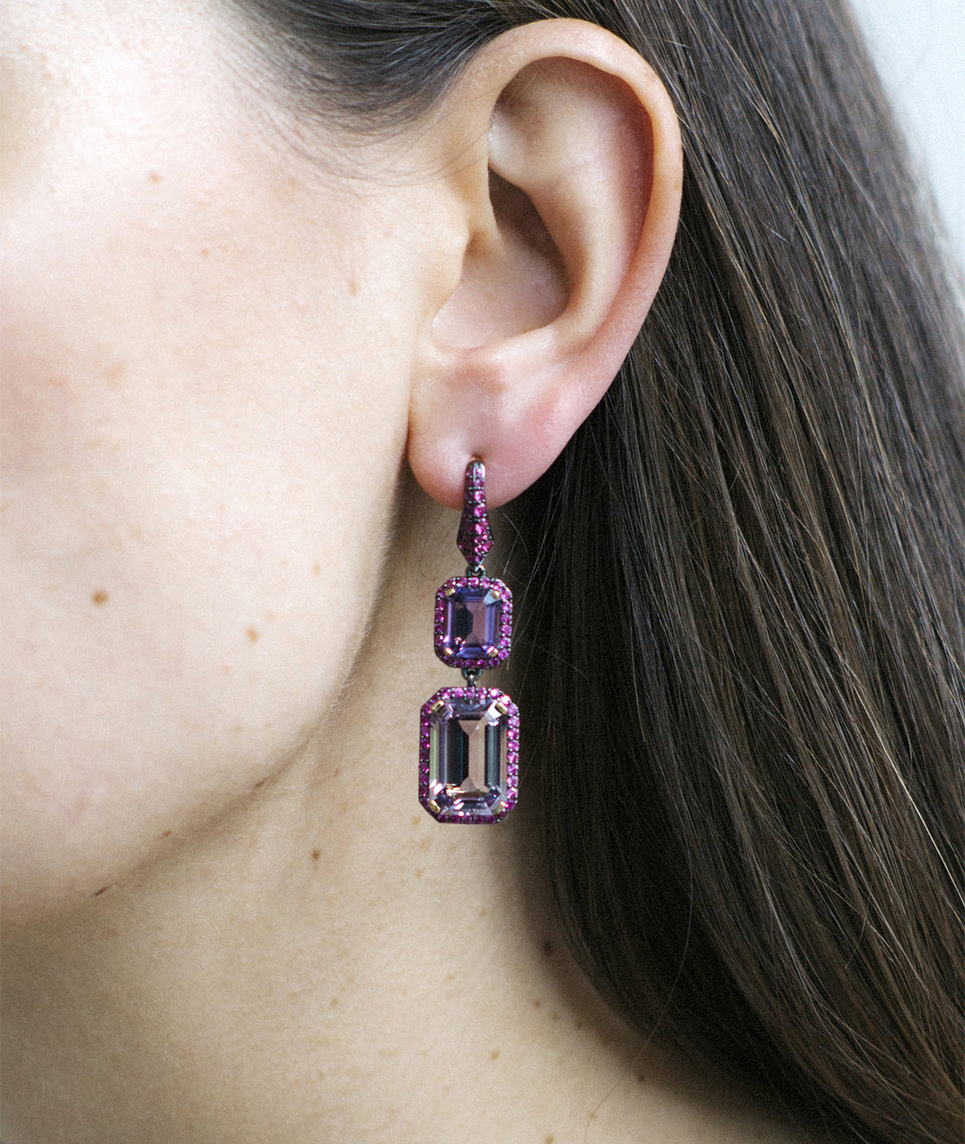 Yellow gold-Amethyst with Lavender Amethyst & Pink Sapphire