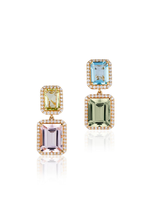 Two-Tier Drop Earrings