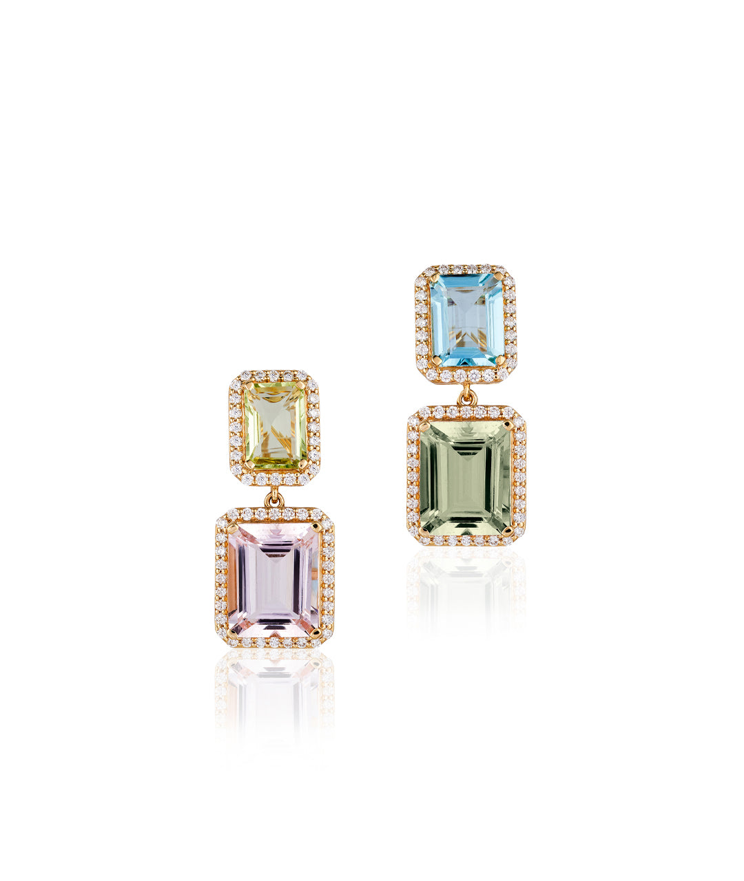 Two-Tier Drop Earrings