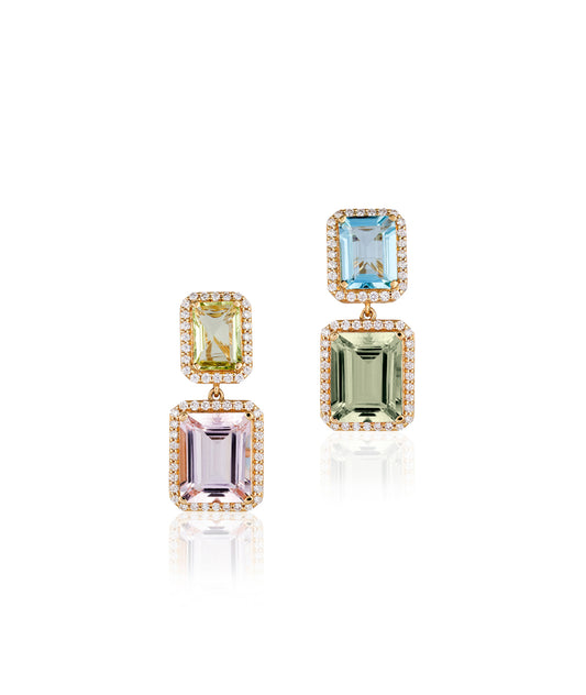 Two-Tier Drop Earrings