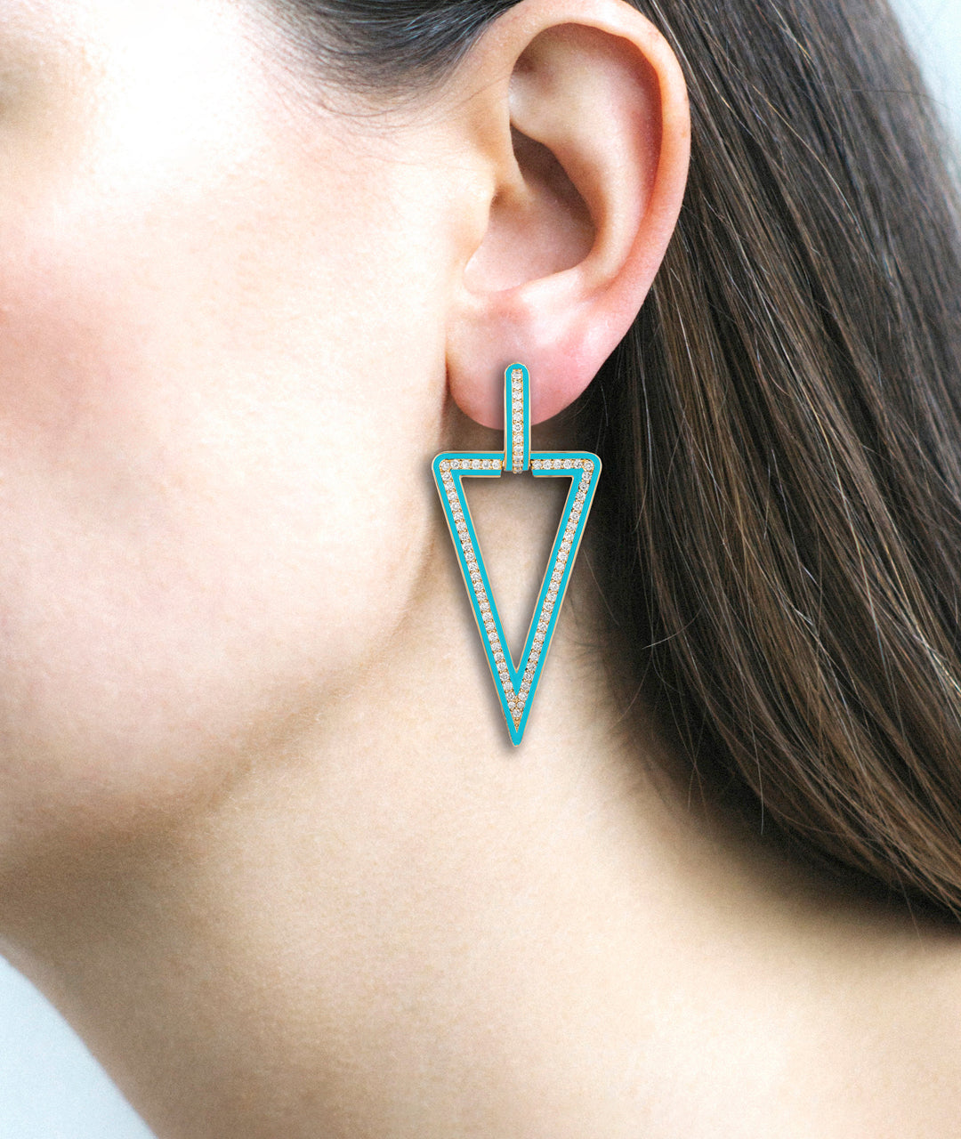 Diamond with Turquoise Enamel