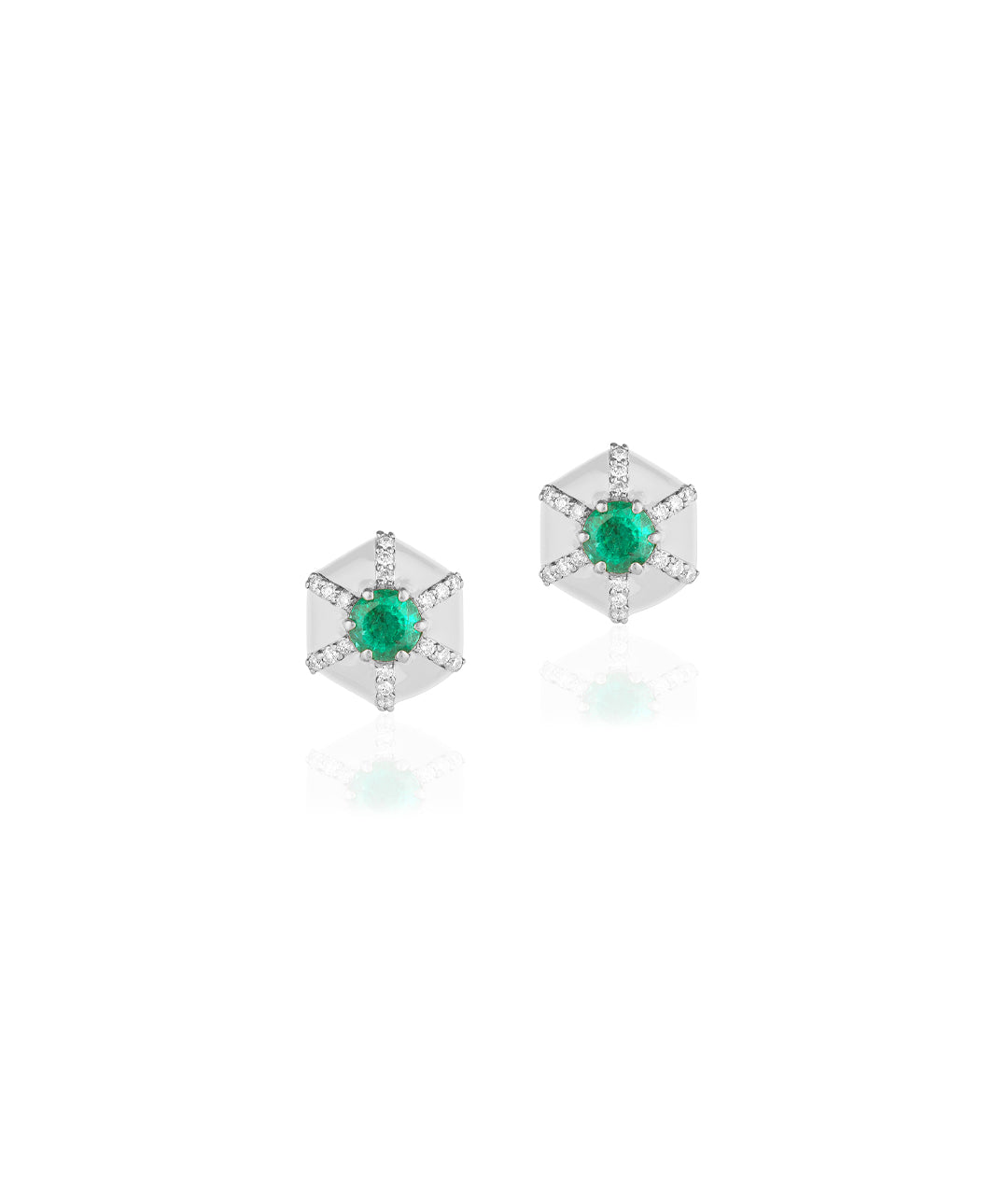 White gold-Emerald