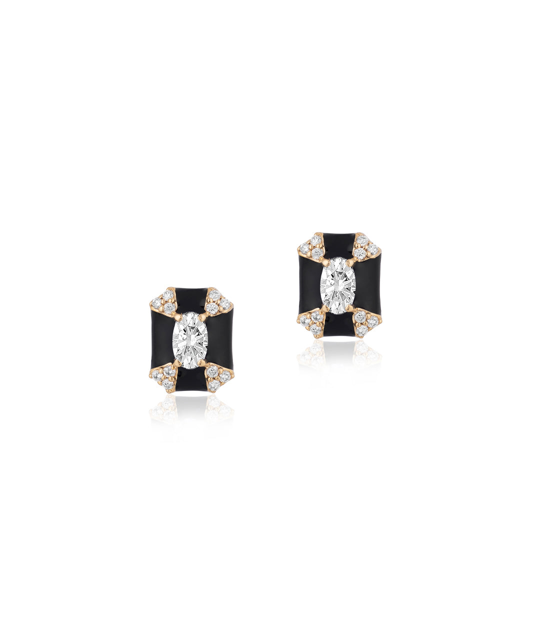Diamond with Black Enamel