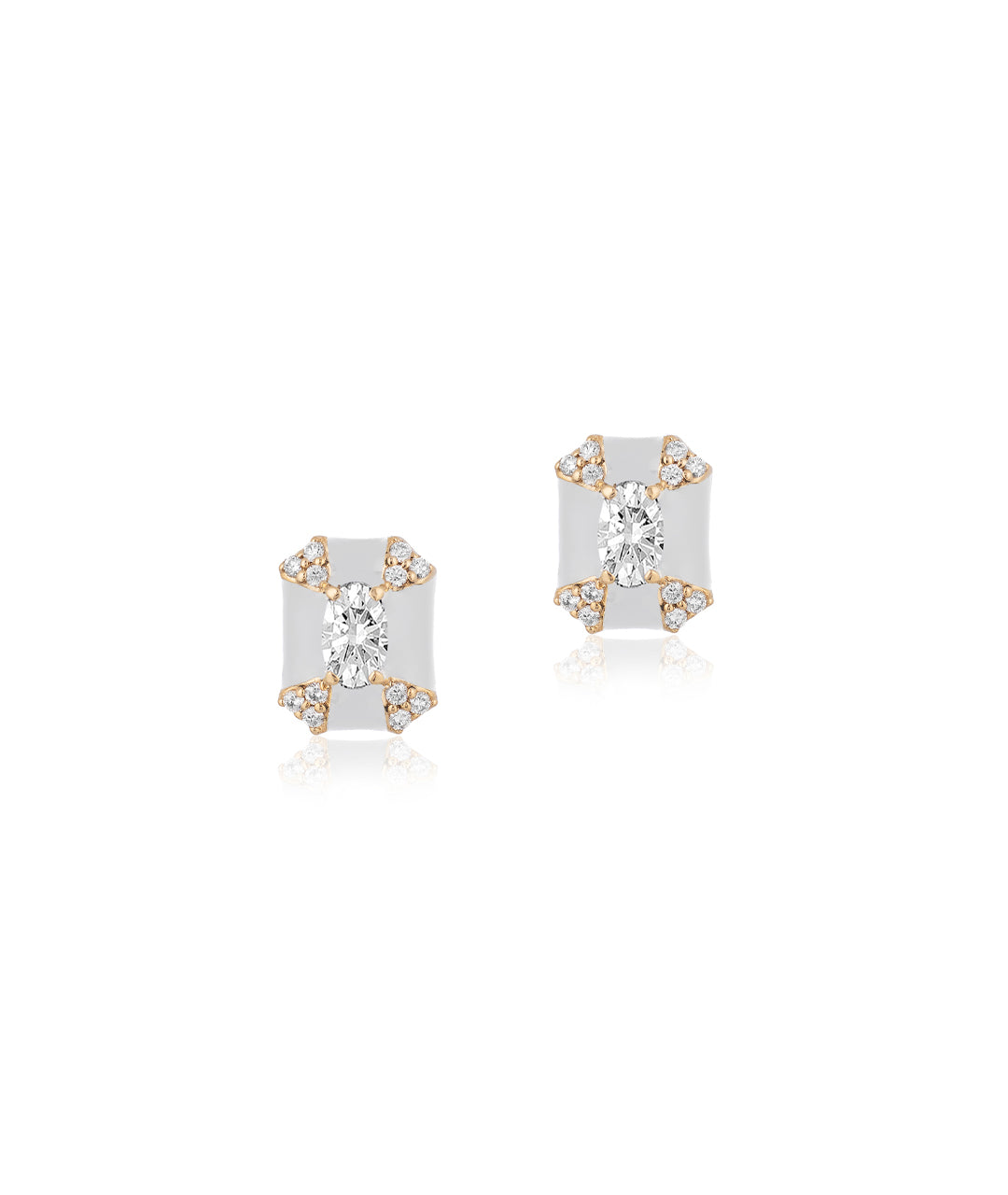 Diamond with White Enamel
