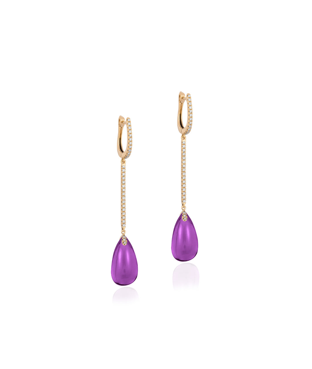 Diamond Bar Drop Earrings