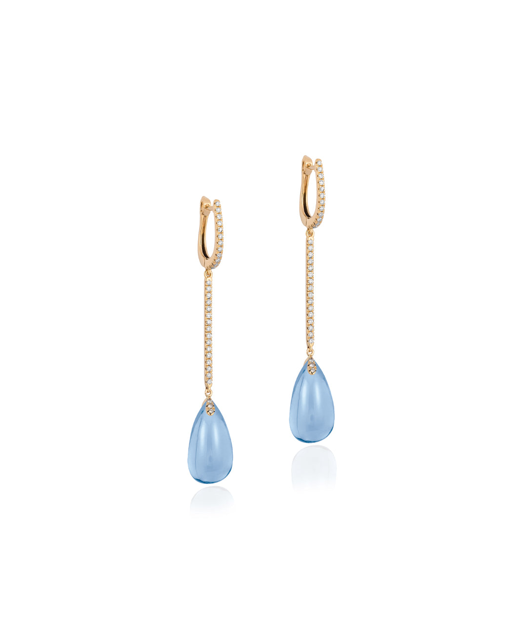 Diamond Bar Drop Earrings
