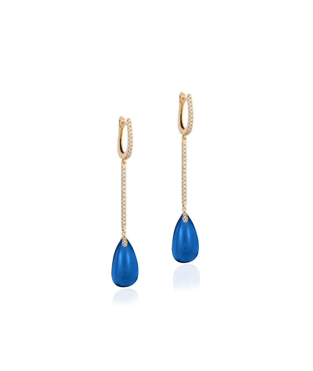 Diamond Bar Drop Earrings