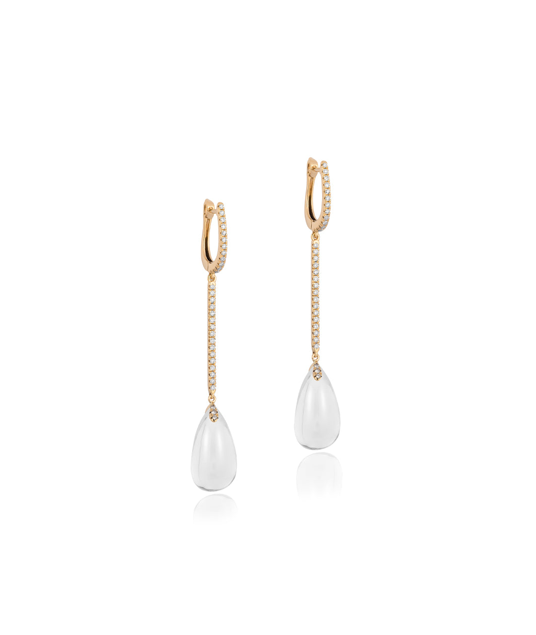 Diamond Bar Drop Earrings