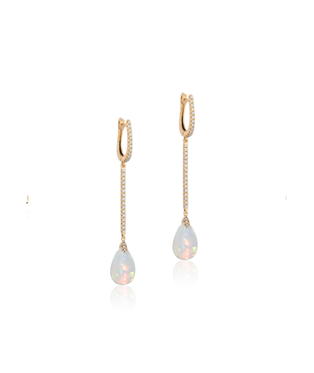 Diamond Bar Drop Earrings