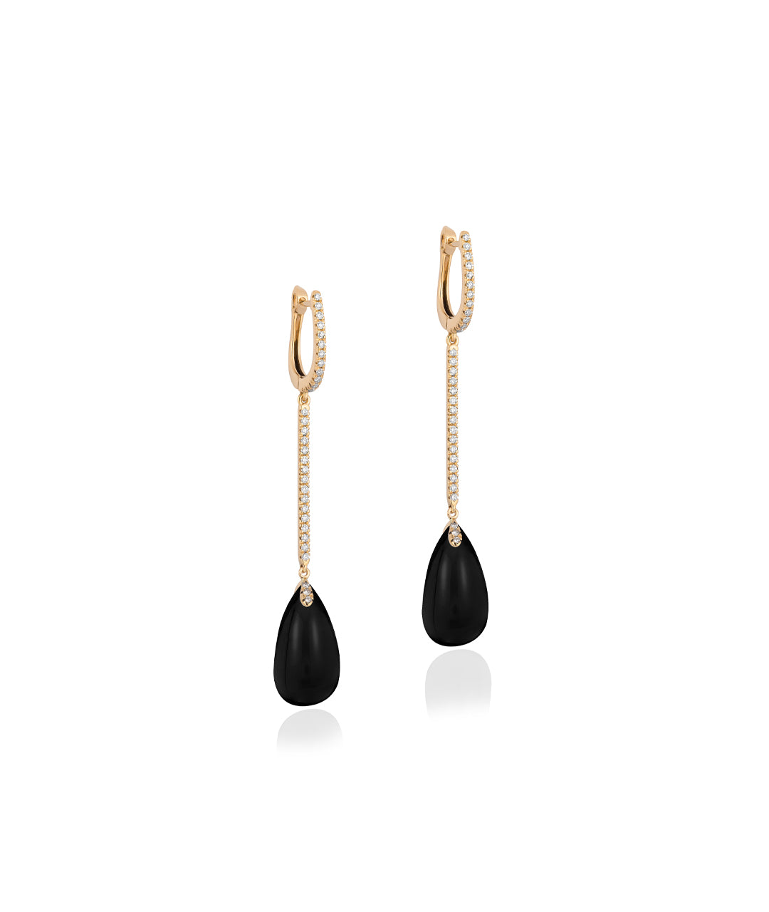 Diamond Bar Drop Earrings