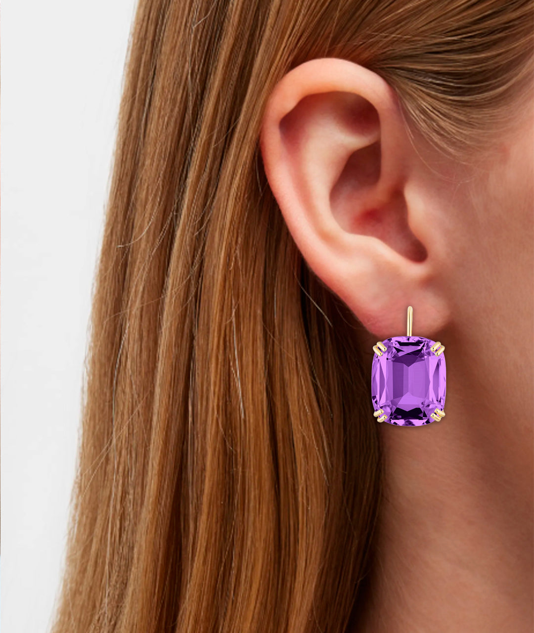 Yellow gold-Amethyst