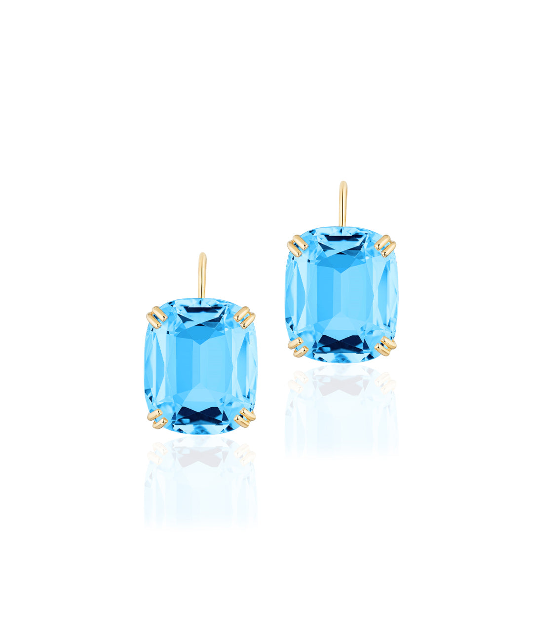 Yellow gold-Blue Topaz