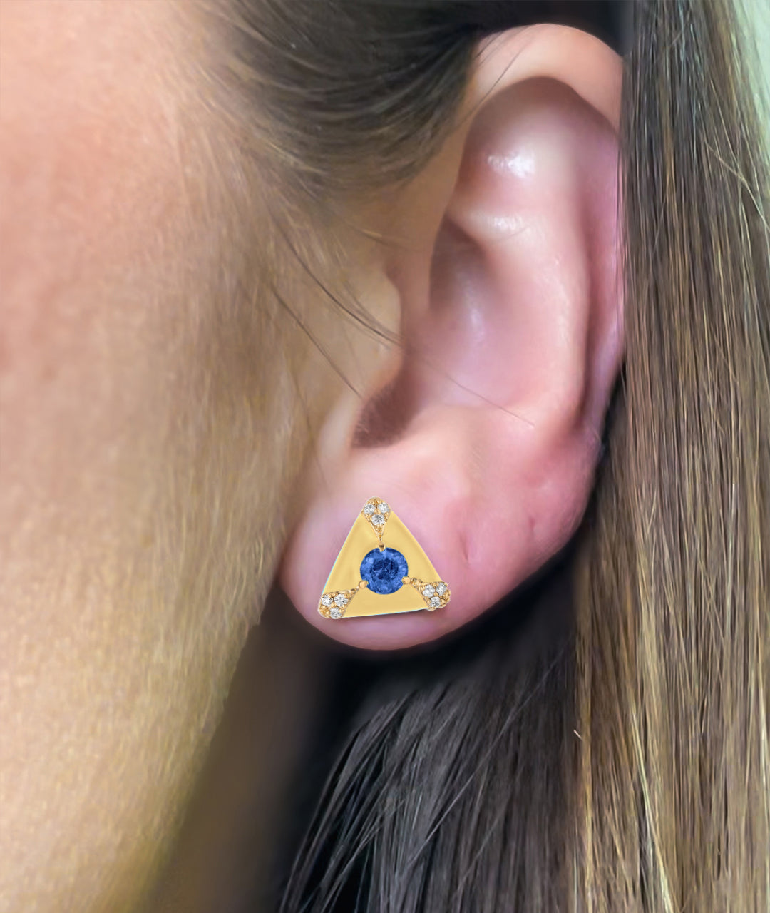 Yellow gold-Blue Sapphire