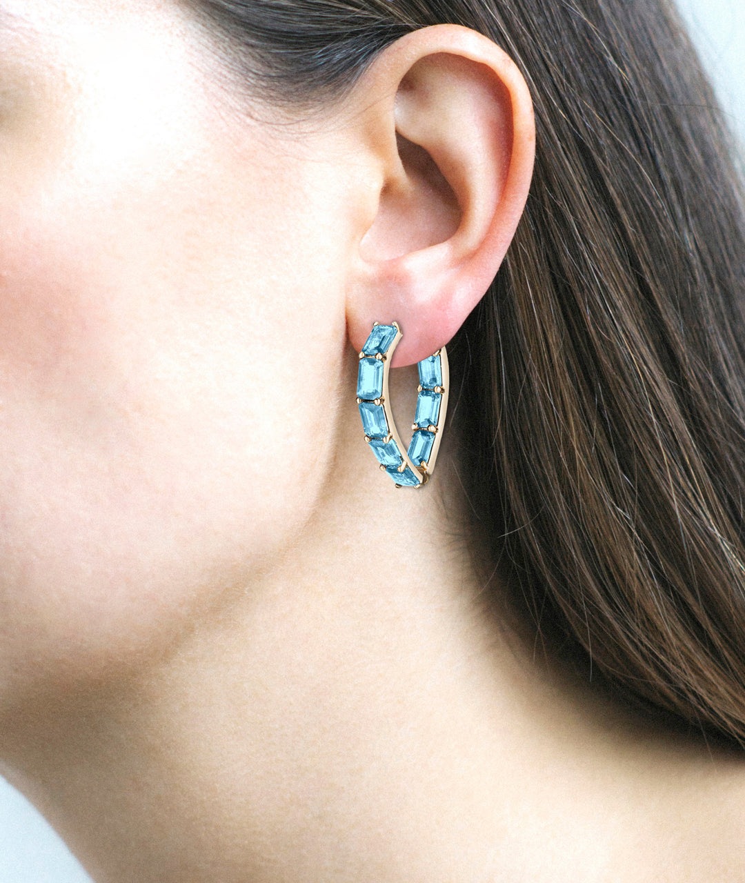 Yellow gold-Blue Topaz