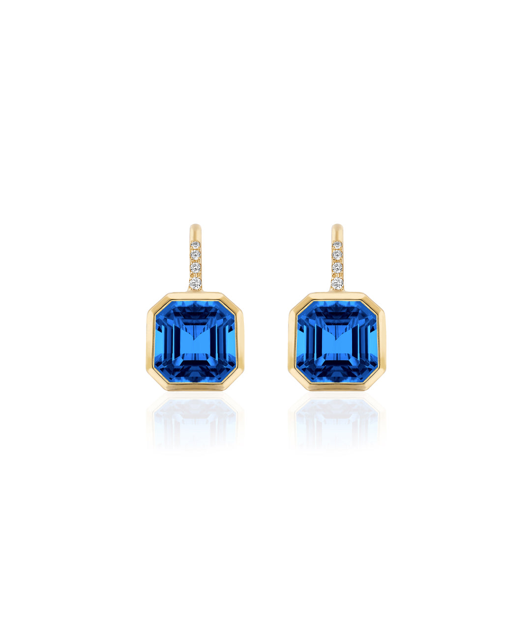 Yellow gold-London Blue Topaz