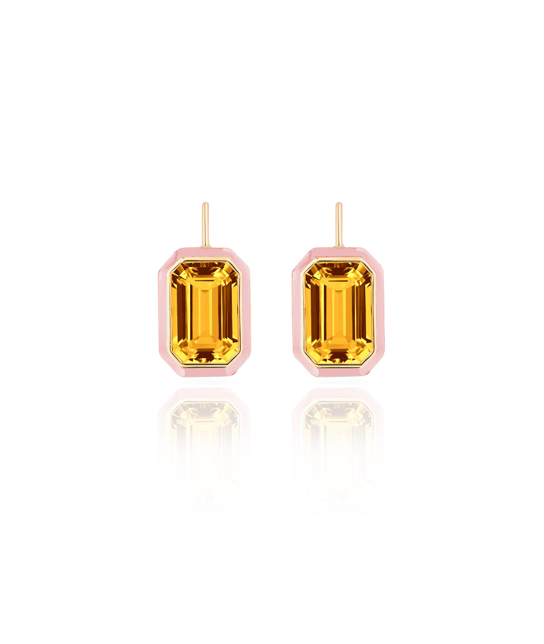 Citrine with Pink Enamel