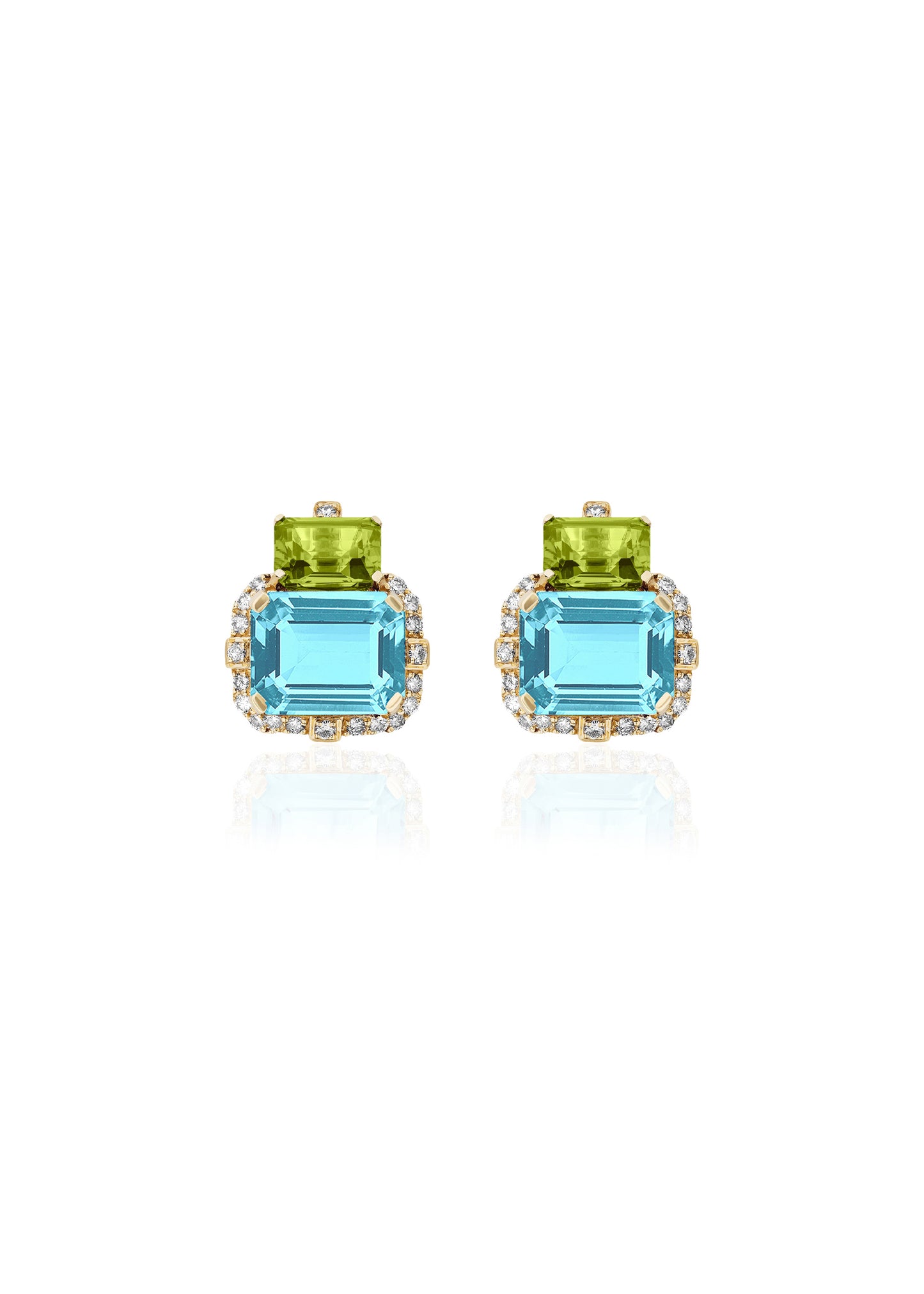 Blue Topaz with Peridot
