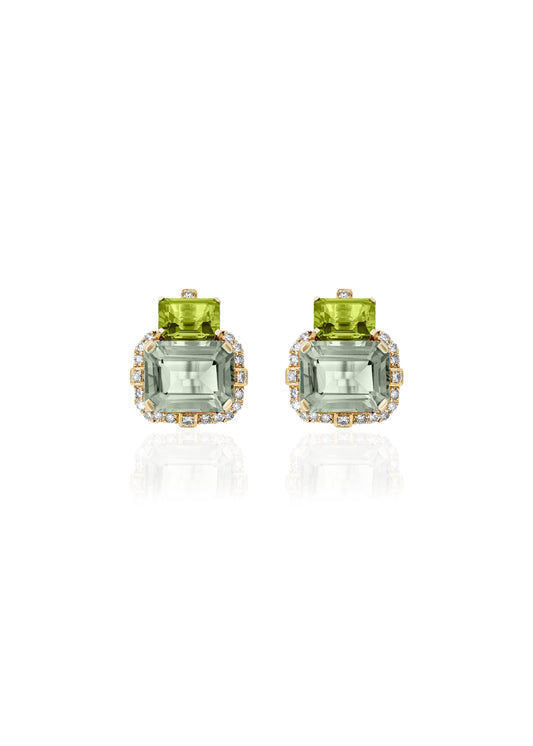 Prasiolite with Peridot