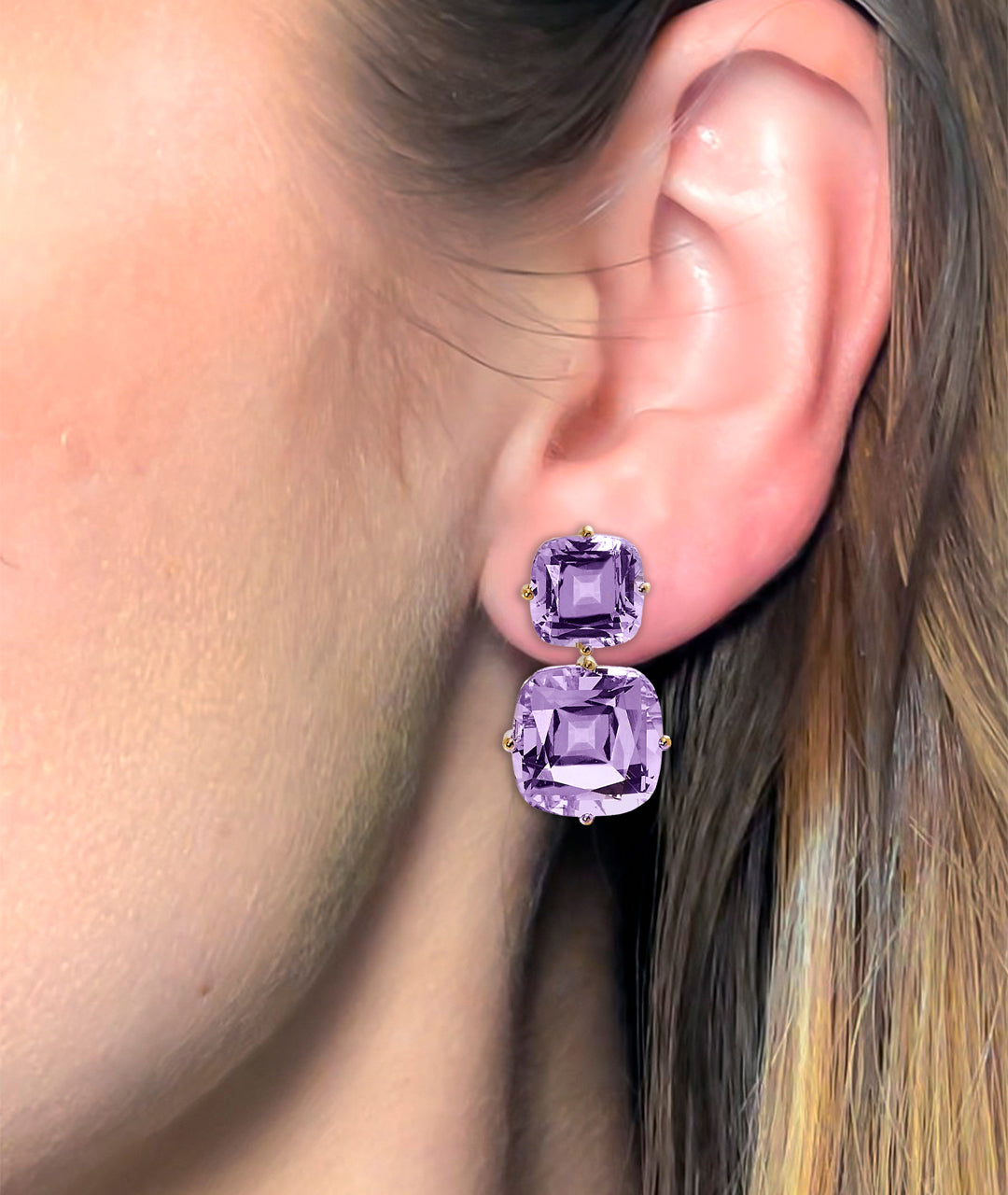 Yellow gold-Amethyst