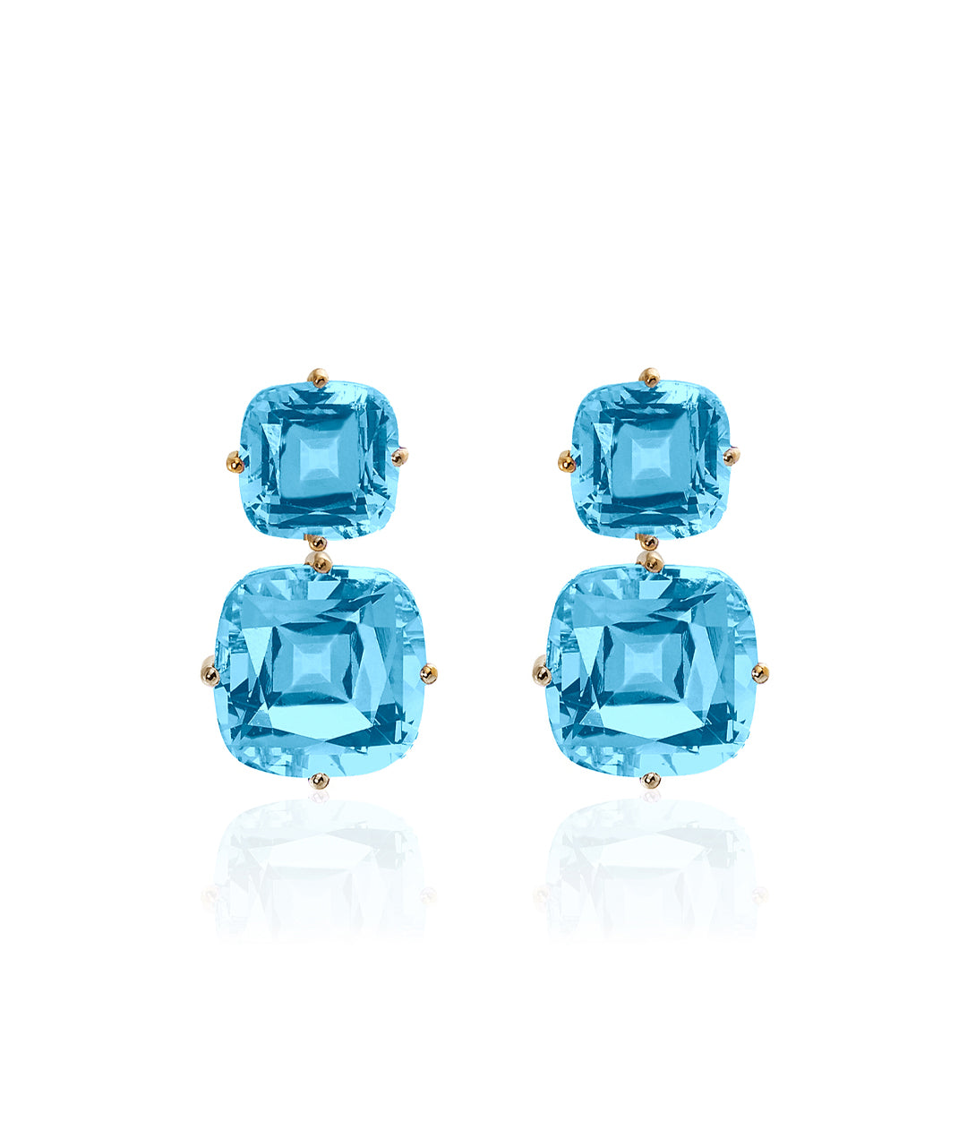 Yellow gold-Blue Topaz
