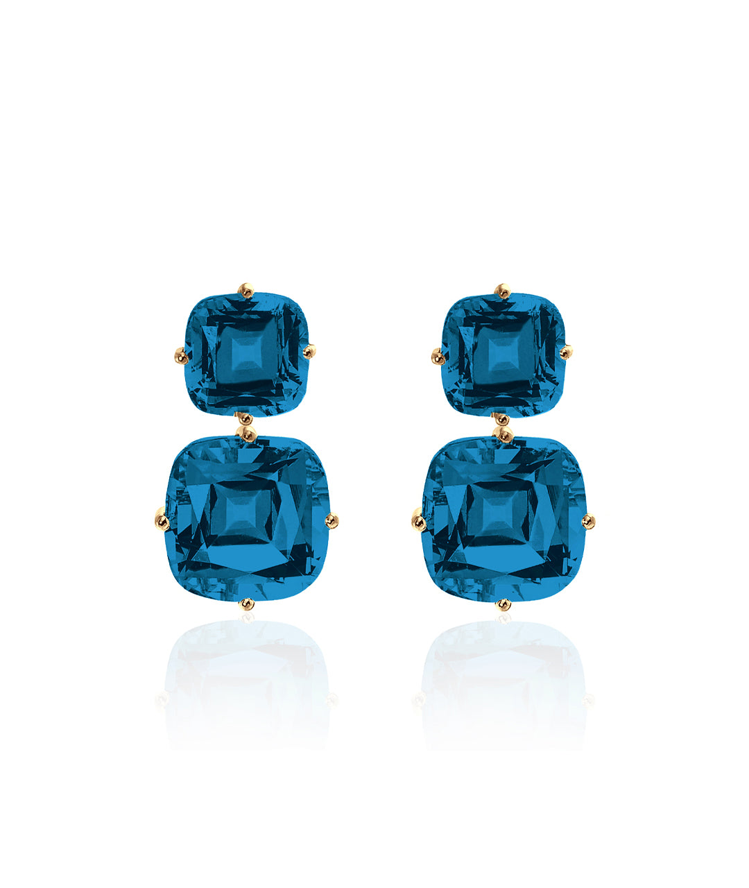 Yellow gold-London Blue Topaz