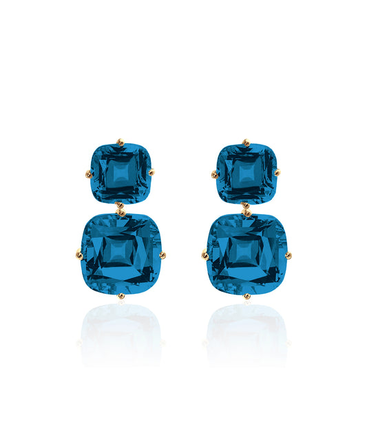 Yellow gold-London Blue Topaz
