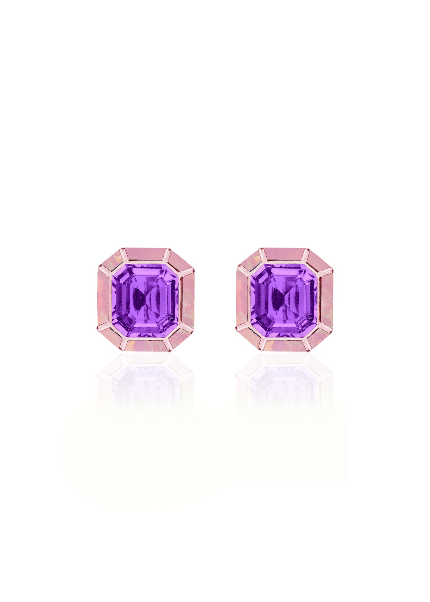 Amethyst with Pink Opal - Pink Gold
