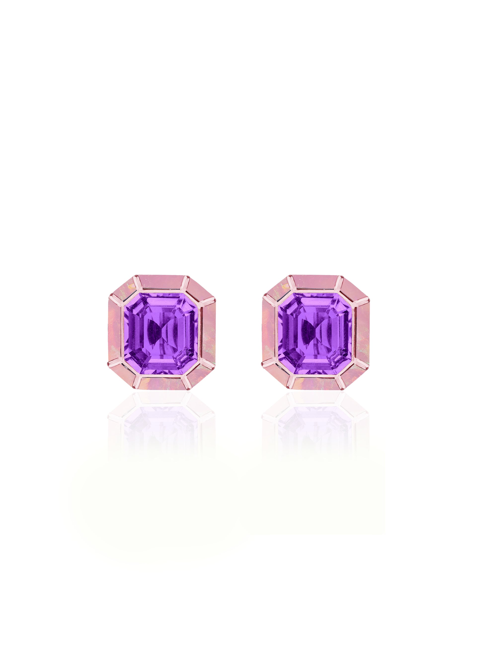 Amethyst with Pink Opal - Pink Gold
