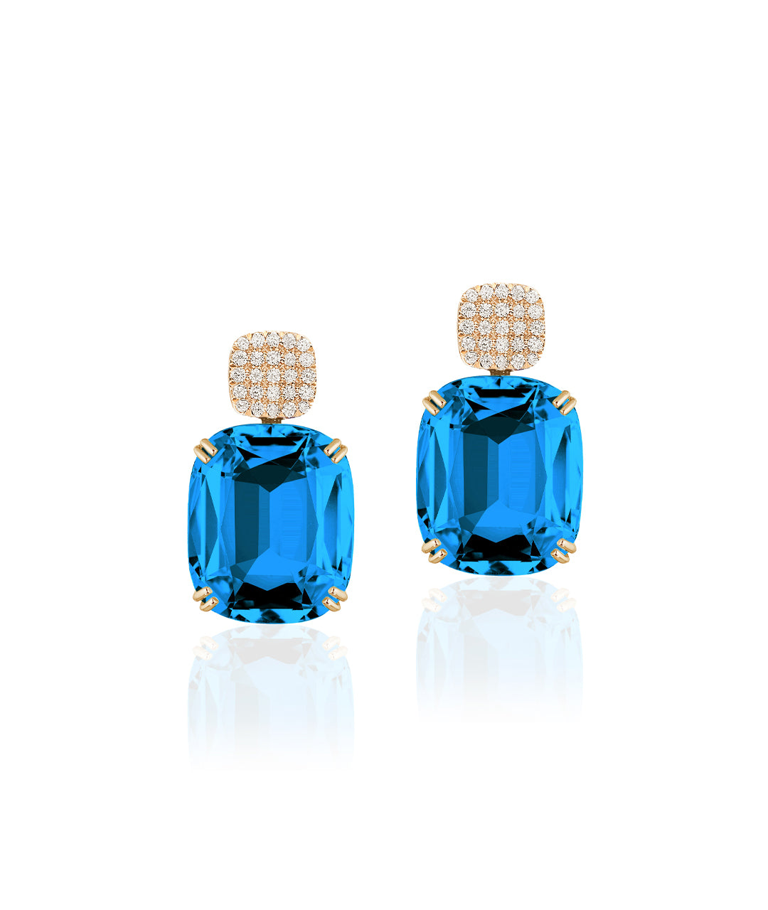 Yellow gold-London Blue Topaz