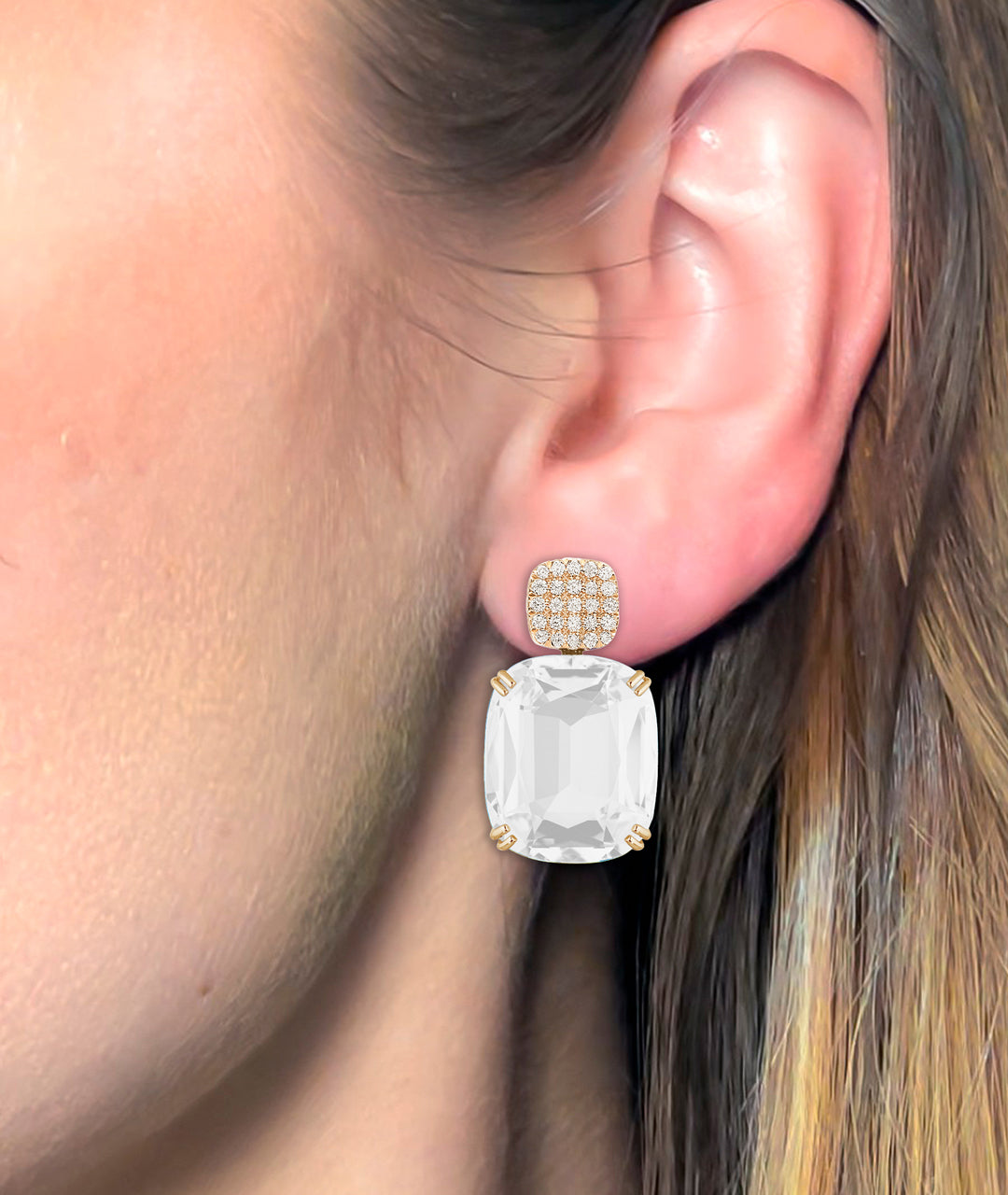 Yellow gold-Moon Quartz