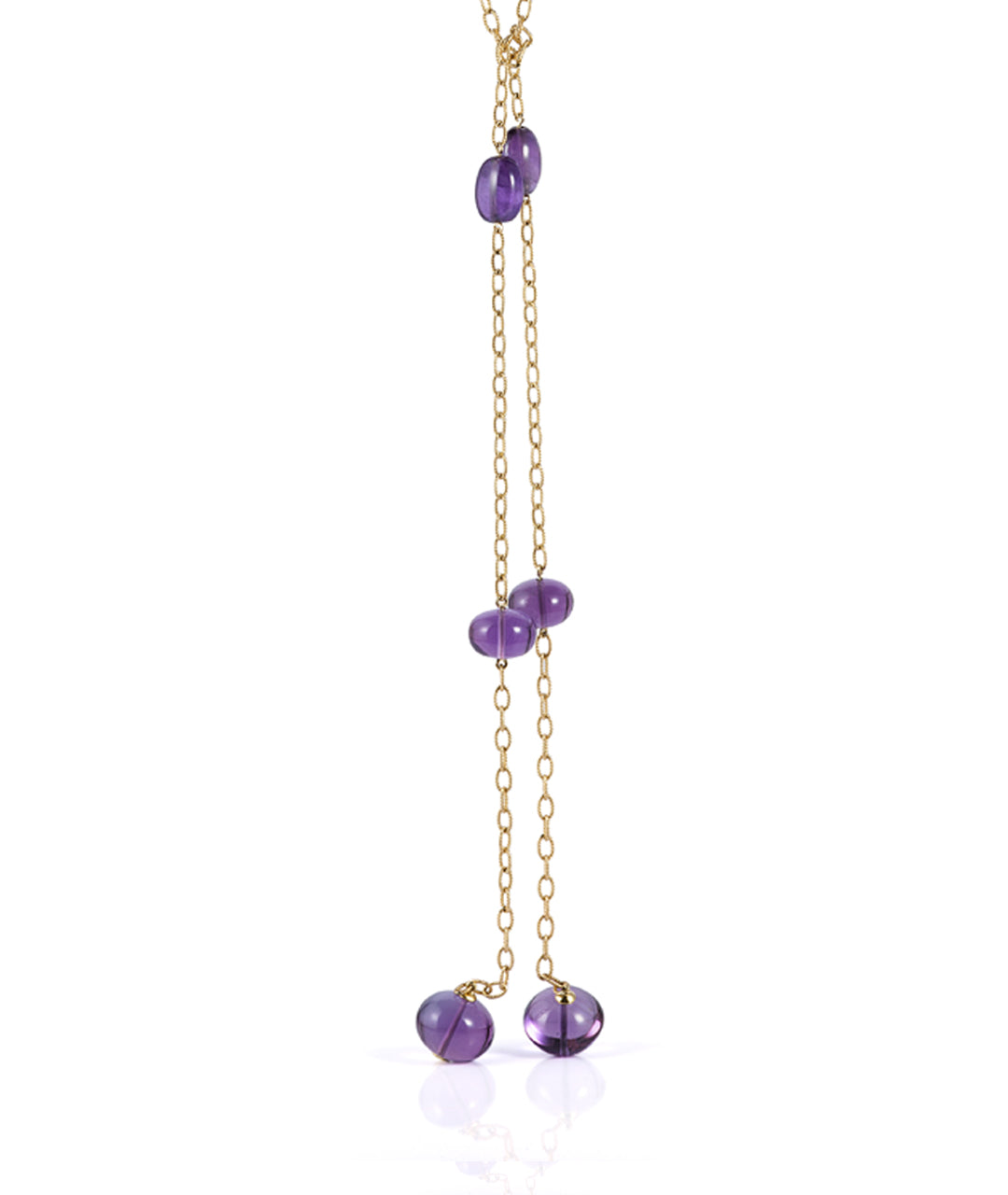 Amethyst Bead & Tumble Chain Necklace