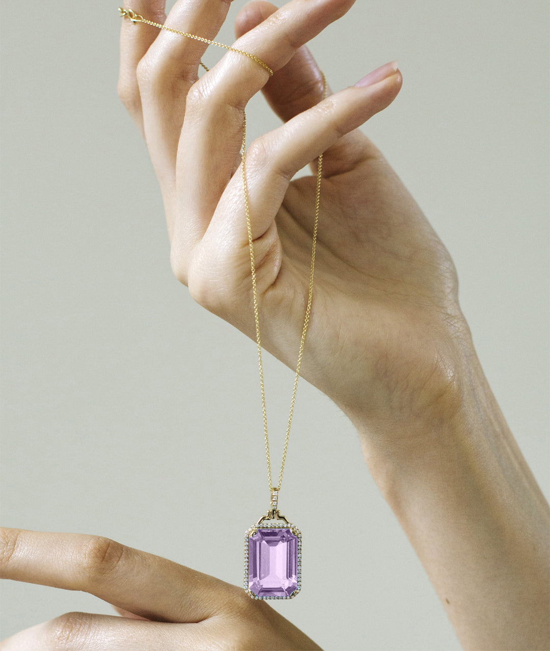 Rose gold-Lavender Amethyst