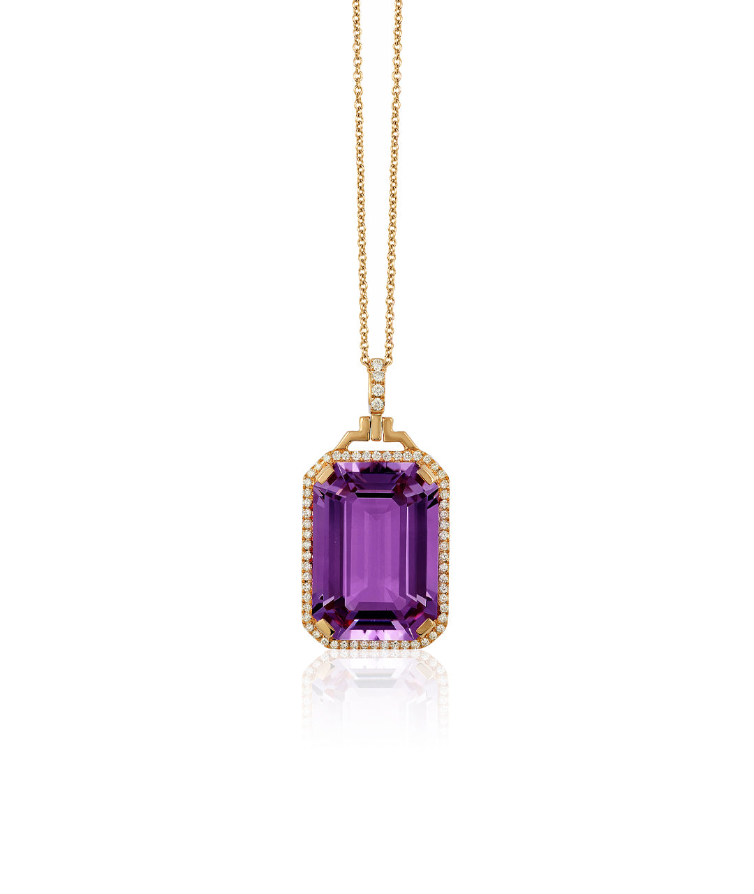 Yellow gold-Amethyst