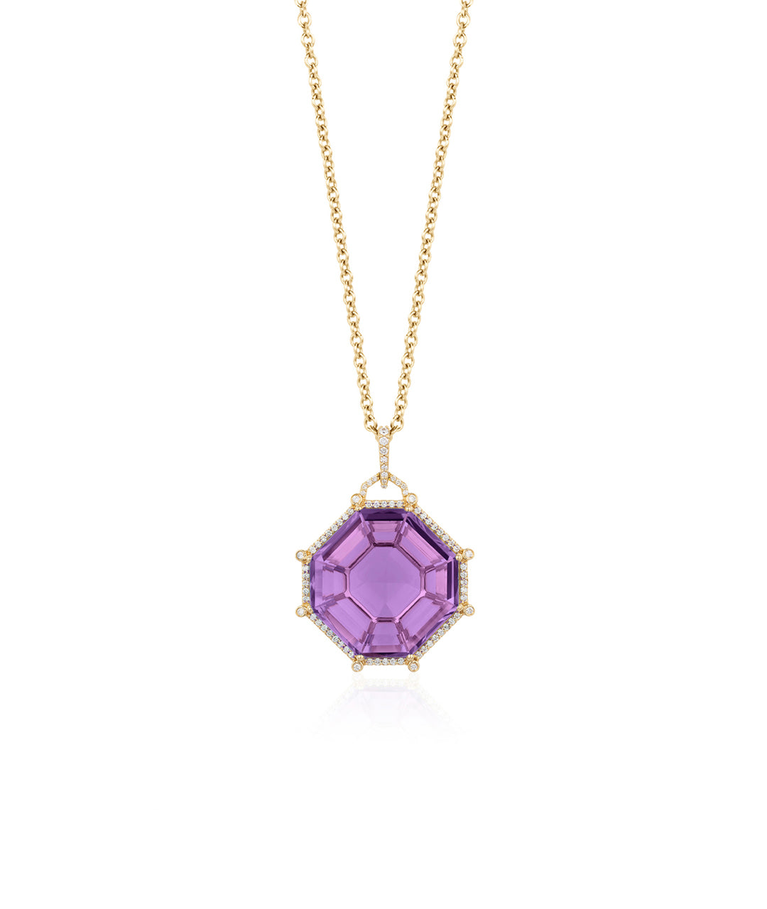 Yellow gold-Amethyst