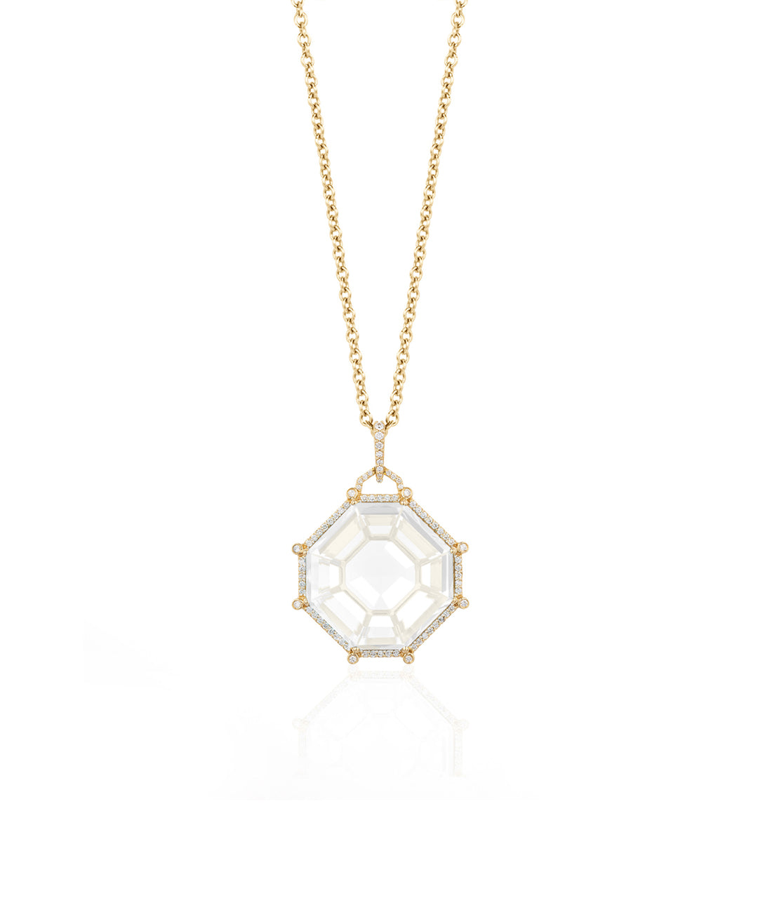 Yellow gold-Moon Quartz