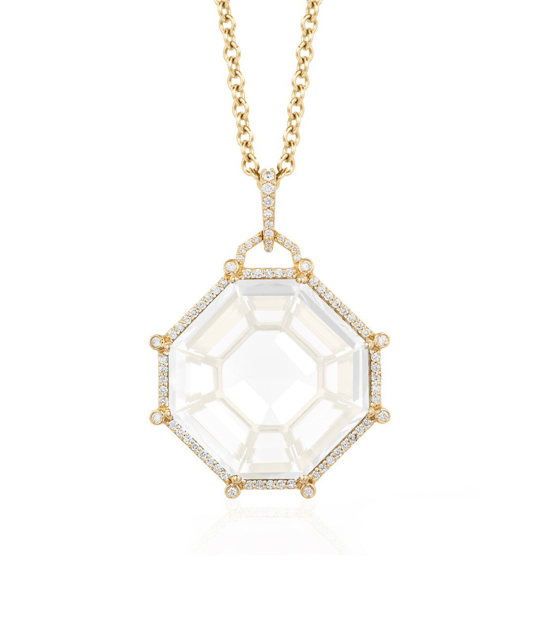 Yellow gold-Moon Quartz