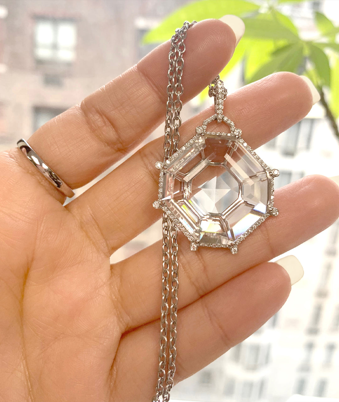 White gold-Rock Crystal