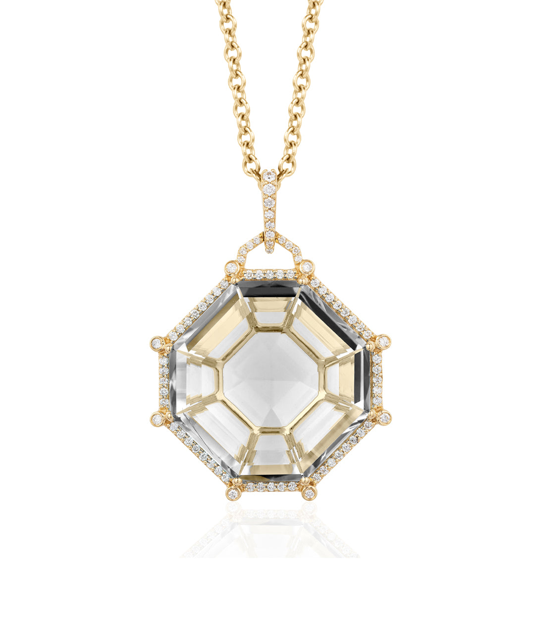 Yellow gold-Rock Crystal